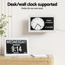 Artiss 10" Digital Day Clock Alarm Calendar Dementia Date Week Desk Clocks White-5