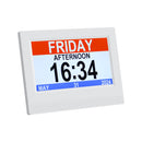 Artiss 7" Digital Day Clock Calendar Alarm White-1