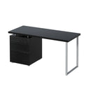 Artiss Computer Desk Drawer Black 140CM-1