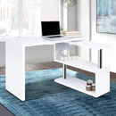Artiss Computer Desk L-Shape Bookshelf White-7