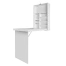 Artiss Computer Desk Bookshelf Wall Mount White-1