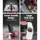 Giantz Petrol Post Hole Digger Extension Auger Bits Kit-4
