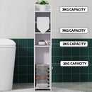Artiss Bathroom Cabinet Toilet Roll Holder Tissue Organizer 3 Tier Floor Cabinet-6