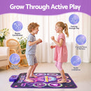 Keezi Dance Mat Toy for Kids Age 3-12 Electronic Dance Pad with Bluetooth 4 Game Modes Purple-7