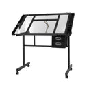Artiss Drawing Desk Drafting Table Black-1