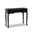 Artiss Console Table 3 Drawers Black Hamptons-3
