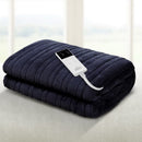 Giselle Bedding Heated Electric Throw Rug Fleece Sunggle Blanket Washable Charcoal-1