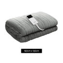 Giselle Bedding Heated Electric Throw Rug Fleece Sunggle Blanket Washable Silver-2