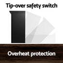 Devanti Electric Fireplace Fire Heater 2000W Black-6