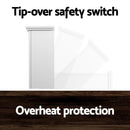 Devanti Electric Fireplace Fire Heater 2000W White-6