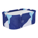 Weisshorn Foldable Bathtub PVC Spa Bucket Inflatable Cushion 114x62cm Navy Blue-1