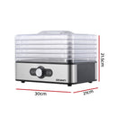 Devanti 5 Trays Food Dehydrator Stainless Steel Tray-2