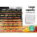 Devanti 10 Trays Food Dehydrator Stainless Steel Tray-4