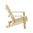 Gardeon Adirondack Outdoor Chairs Wooden Beach Chair Patio Furniture Garden Natural-3