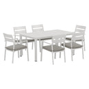 Gardeon Outdoor Dining Set 7 Piece Aluminum Table Chairs Setting White-3
