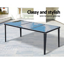 Gardeon Outdoor Dining Set 9 Piece Wicker Lounge Setting Black-5