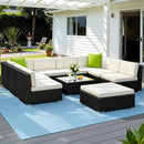 Gardeon 10-Piece Outdoor Sofa Set Wicker Couch Lounge Setting Cover-1
