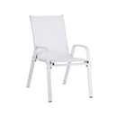 Gardeon 4PC Outdoor Dining Chairs Stackable Lounge Chair Patio Furniture White-3