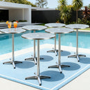 Gardeon Set of 6 Outdoor Bar Table Aluminium Round 70/110CM-1