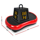Everfit Vibration Machine Platform Vibrator Resistance Rope Home Fitness Red-2