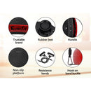 Everfit Vibration Machine Platform Resistance Rope Home Fitness Dark Red-7