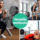 Everfit 28kg Barbell Set Weight Plates Bar Lifting Bench 168cm-6