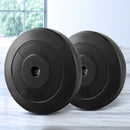 Everfit Weight Plates Standard 2X 5kg Barbell Plate Weight Lifting-7