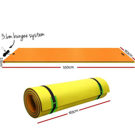 Weisshorn Floating Water Mat 5.5x1.8m Foam Pad Swimming Pool Island Platform - 0