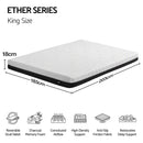 Giselle 18cm King Memory Foam Mattress Dual Feel Reversible Charcoal Foam-2