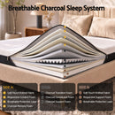 Giselle 18cm Queen Memory Foam Mattress Dual Feel Reversible Charcoal Foam-4