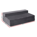 Giselle Bedding Foldable Mattress Folding Foam Bed Mat Double Grey-3