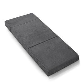 Giselle Bedding Foldable Mattress Folding Foam Bed Mat Single Grey - 0