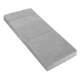 Giselle Bedding Foldable Mattress Folding Foam Bed Mat Light Grey - 0