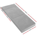 Giselle Bedding Foldable Mattress Folding Foam Bed Mat Light Grey-3