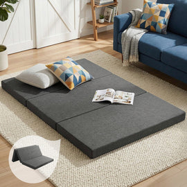 Giselle Bedding Foldable Mattress Folding Foam Double Grey
