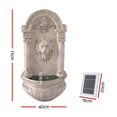 Gardeon Solar Fountain Water Feature Wall Mount Garden Fountains 77CM Beige-2