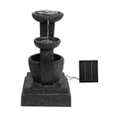 Gardeon Solar Water Feature Cascading Fountain 3-Tier Mushroom LED Light 70CM-3