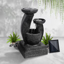 Gardeon Solar Water Feature Cascading Fountain 3-Tier Mushroom LED Light 70CM-7