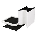 Artiss Ottoman Storage Foot Stool Vanity Square Teddy-4