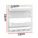 Artiss Bedside Shelf Wall Mount Organizer - Self-Adhesive Floating Nightstand Caddy for Storage, No-Drill Stick-On Aesthetic Room Decor for Girls & Dorms-3