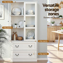 Artiss Buffet Sideboard 180cm Hutch Storage Cabinet Kitchen Drawer Door White-5