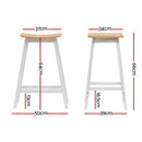 Artiss 4x Bar Stools Wooden Chairs Oak-2