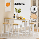 Artiss 4x Bar Stools Wooden Chairs Oak-6