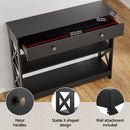 Artiss Console Table 3-tier USB Outlets-8