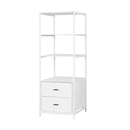 Artiss Bookshelf Display Shelf 2 Drawers 152CM White-3
