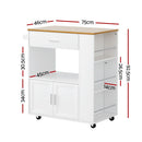 Artiss Kitchen Island Trolley Rolling Serving Cart-3