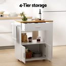 Artiss Kitchen Island Trolley Rolling Serving Cart-6