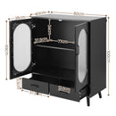 Artiss Buffet Sideboard Double Doors - Black-3