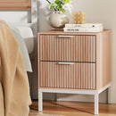 Artiss Bedside Table Drawers Side End Table Storage Cabinet Nightstand Pine LURA-7