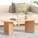 Artiss Coffee Table Oval 110CM Pine Alva-1
